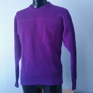 Vintage Sweater One Pocket Simple 90s 80s